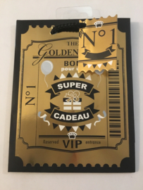 GESCHENKZAKJE GOLDEN TICKET KLEIN