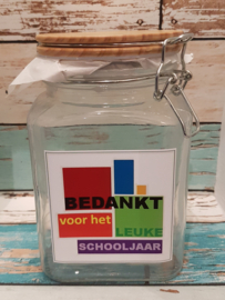 SNOEPBOKAAL - BEDANKT VOOR HET LEUKE SCHOOLJAAR