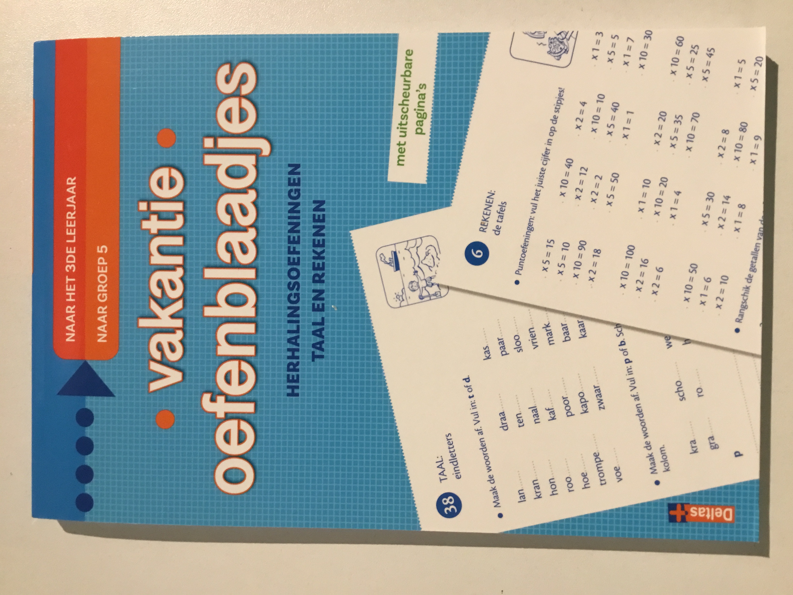 VAKANTIE OEFENBLAADJES 3DE LEERJAAR