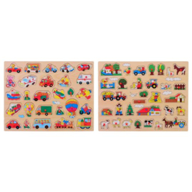WOODEN KNOBPUZZLE ± 45X35 CM