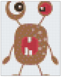 PIXELHOBBY MONSTERBRUIN - 1PLAAT - 24MATJES