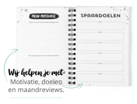 Budgetplanner Kasboek Huishoudboekje A5 // Zwart Wit