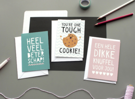 Beterschapskaart Kind // You’re One Tough Cookie!