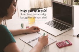 Budgetplanner Kasboek Huishoudboekje A5 // Zwart Wit