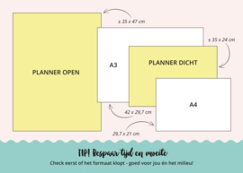 Droom, Plan & Doe // LUNA Familieplanner 2026 // XL Maandkalender Gezinsplanner Zes Personen // Paars Oranje