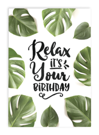 Verjaardagskaart Zomer // Relax It's Your Birthday