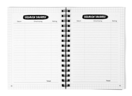 Budgetplanner Kasboek Huishoudboekje A5 // Zwart Wit