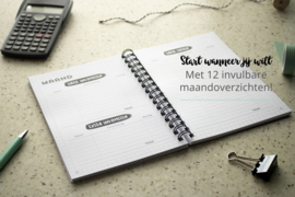 Budgetplanner Kasboek Huishoudboekje A5 // Zwart Wit