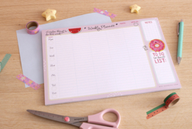 Weekplanner Papier A4 Kawaii // Familieplanner Gezinsplanner