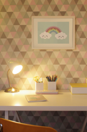 Poster Babykamer A4 // Wolkjes Wit Regenboog