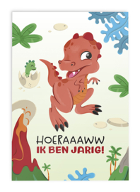 Uitnodigingen Kinderfeestje Dinosaurus // Set 6 Stuks Dino Partijtje