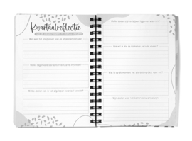 Jaaragenda 2024 A5 Zwart Wit // Agenda met ringband