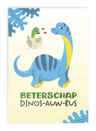 Wenskaarten Dinosaurus Felicitatie Dino Meiden // Set 3 Stuks