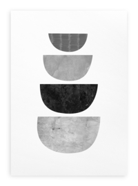 Poster Grafisch A3 // Abstract Geometrisch ZW