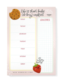 Maaltijdplanner Papier A5 Kawaii // Notitieblok Menuplanner