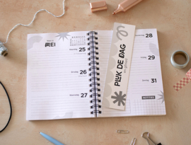 Droom, Plan & Doe // Jaaragenda 2026 A5 Zwart Wit // Doelen agenda met ringband