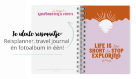 Travel Journal Reisdagboek // Vakantiedagboek Pocket Roze
