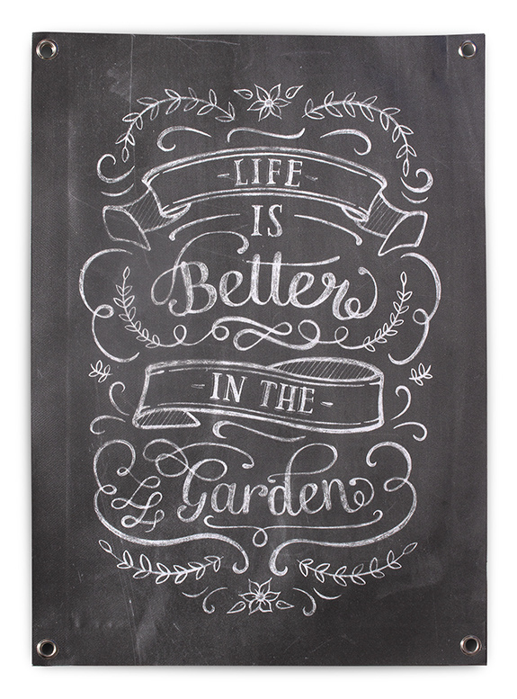 Tuinposter Tekst Krijtbord 50x70 // Life Is Better In The Garden