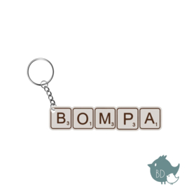 Sleutelhanger scrabble Bompa