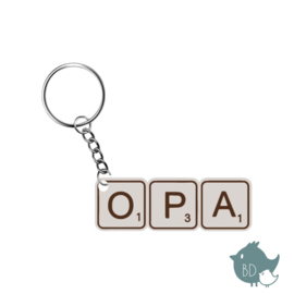 Sleutelhanger scrabble Opa
