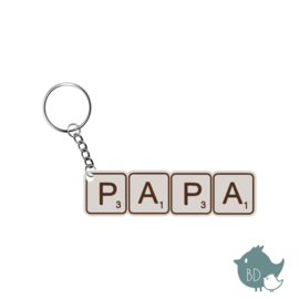 Sleutelhanger scrabble Papa