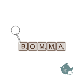 Sleutelhanger scrabble Bomma