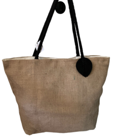 Tas met veer zwart ca. 30x50cm