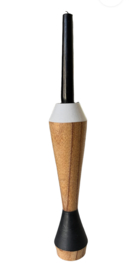 Kandelaar Joa naturel/zwart/wit ca. 30 cm