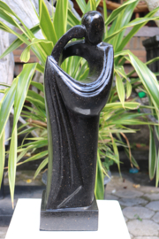 PENSIVE STATUE zwart 54cm
