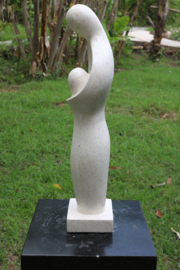 ABSTRAK TERRAZZO MOTHER/CHILD wit 61cm