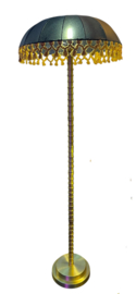 Vloerlamp metalen poot gold incl. kap 60x180cm (incl. elektra)