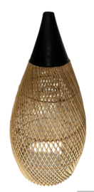 Hanglamp naturel/zwart ca. 30x60cm (incl. elektra)