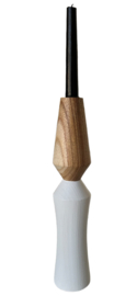 Kandelaar Ebbe naturel/wit ca. 35cm