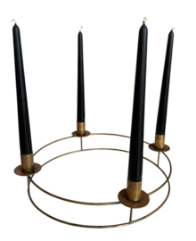 Kandelaren set 3 stuks! blue gold 35x10cm