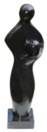 ABSTRAK TERRAZZO MOTHER/CHILD zwart 61cm