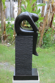 BOW STATUE zwart 100cm