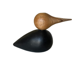 Vogel Fagel naturel/zwart ca. 15x10cm