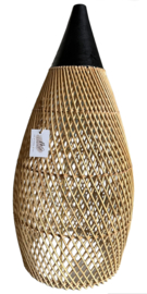 Hanglamp naturel/zwart ca. 30x60cm (incl. elektra)
