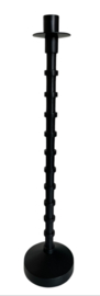 Kandelaar aluminium mat zwart 10x45cm VE2