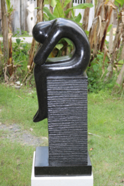 BOW STATUE zwart 100cm