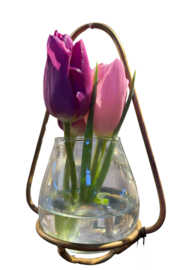 Hanger voor waxine of bloemen blue gold 10x17cm VE4