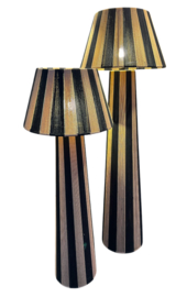 Vloerlamp naturel/zwart katoen incl. kap 46x120cm (incl. elektra)