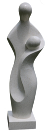 ABSTRAK TERRAZZO MOTHER/CHILD wit 61cm
