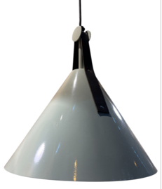 Hanglamp metaal/leer pista groen  30x30cm (incl. electra)