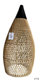 Hanglamp naturel/zwart ca. 30x60cm (incl. elektra)