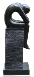 BOW STATUE zwart 100cm