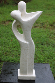 ABSTRAK TERRAZZO DANCE wit 62cm
