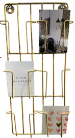 Memorie houder blue gold 22x44cm VE4