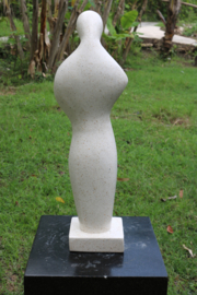 ABSTRAK TERRAZZO MOTHER/CHILD wit 61cm