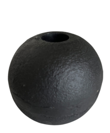 Kandelaar rond zwart 8cm VE4